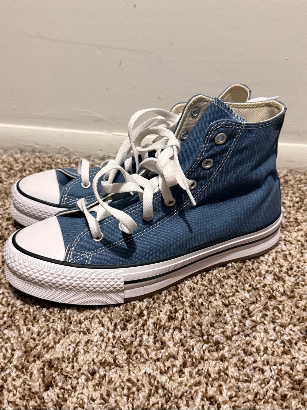 Converse High Top Sneakers Blue and White